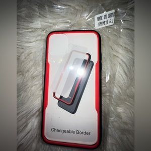 Iphone 11 Rubber And Plastic Changeable Border Phone Case